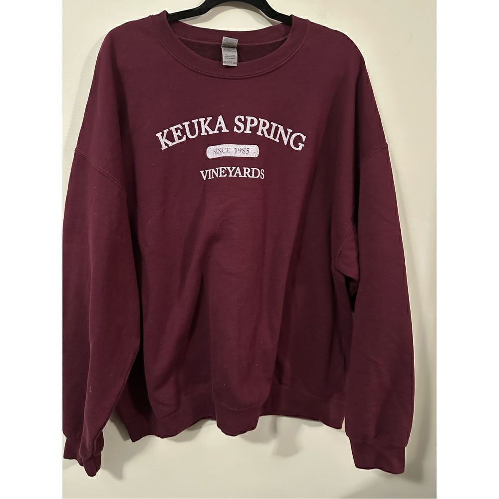 Keuka Springs Vineyard Maroon Crewneck sweatshirt